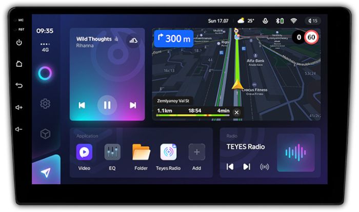 Магнитола для Sollers SF1 2025+ (рамка большая) - Teyes CC3L монитор 9" IPS на Android 10, CarPlay, 4G SIM-слот