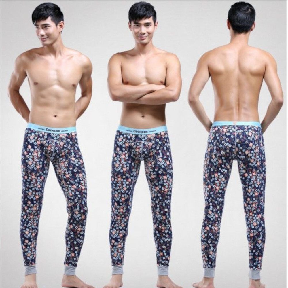 Мужские кальсоны с узором синие Cockon MAN pants Navy 23641