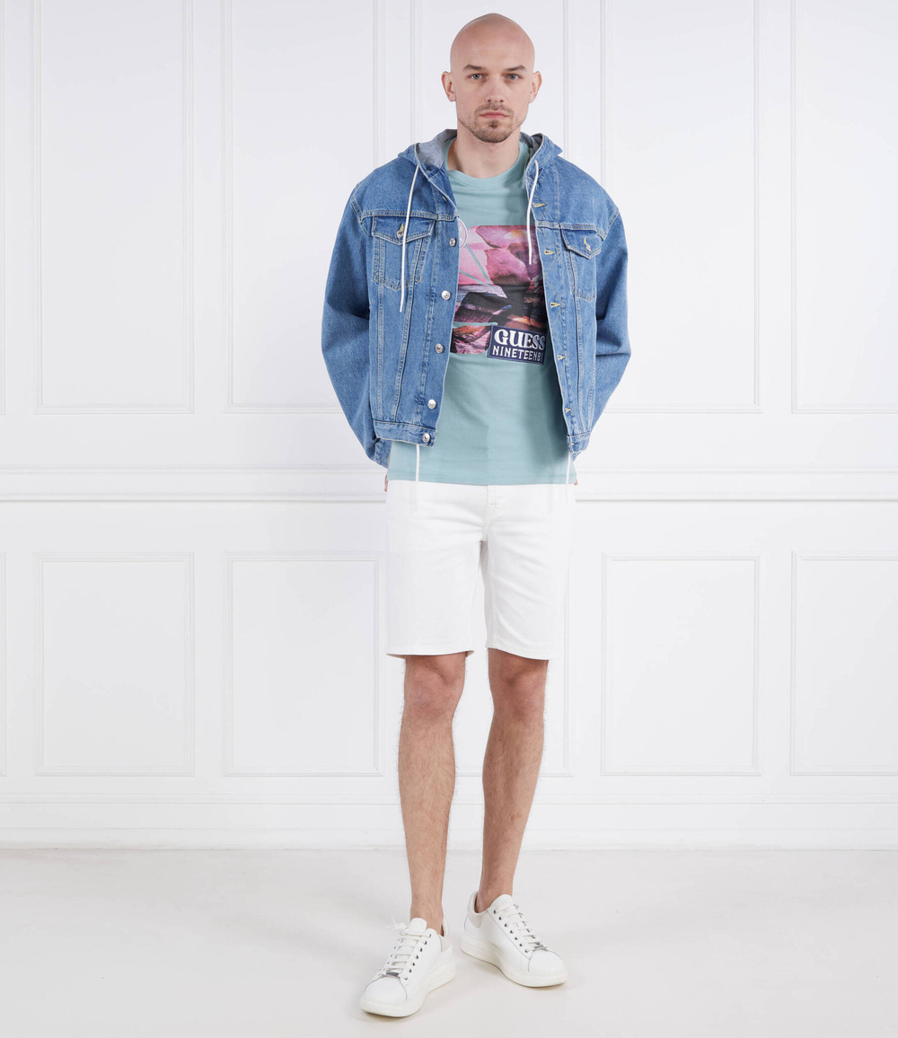 Футболка SUNSET FLOWER GUESS - голубой(M3GI29 I3Z14)