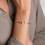 Браслет жесткий из красного золота с бриллиантом