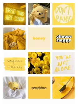 3д стикеры на телефон чехол ноутбук жёлтый набор