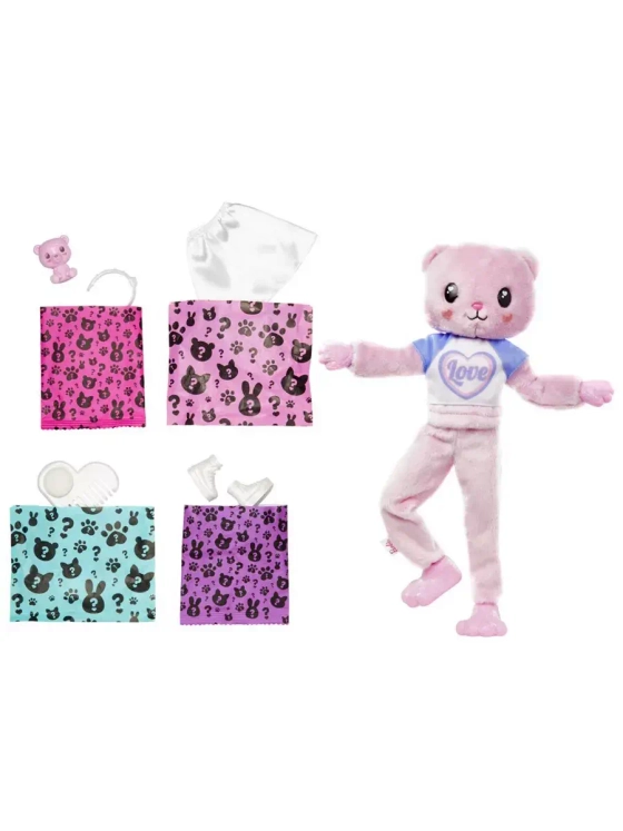 Кукла Барби Кьюти Ривл Cutie Reveal Мишка Тедди HKR04