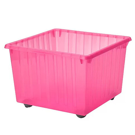 Ящик для хранения, размер: 39*39*28 см. материал: полипропилен, цвет:светло-розовый