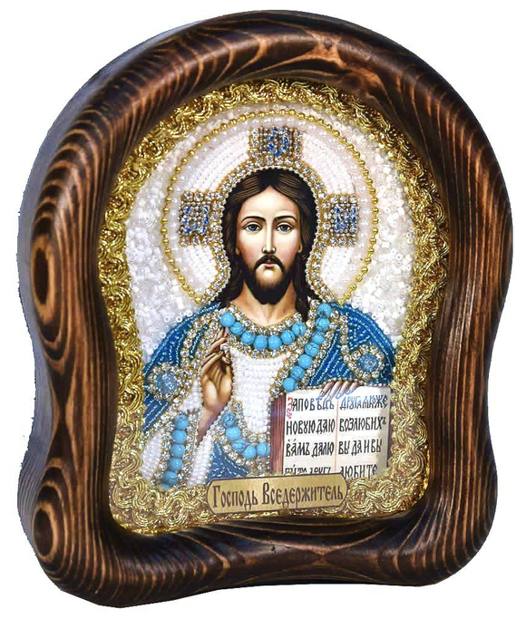 Икона Господь Вседержитель бисер