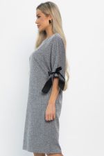 Платье с бантами Кайла (серое) П14873-10М LT Collection