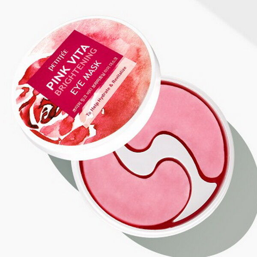 Осветляющие тканевые патчи для глаз с витаминным комплексом Petitfee Pink Vita Brightening Eye Mask, 30шт