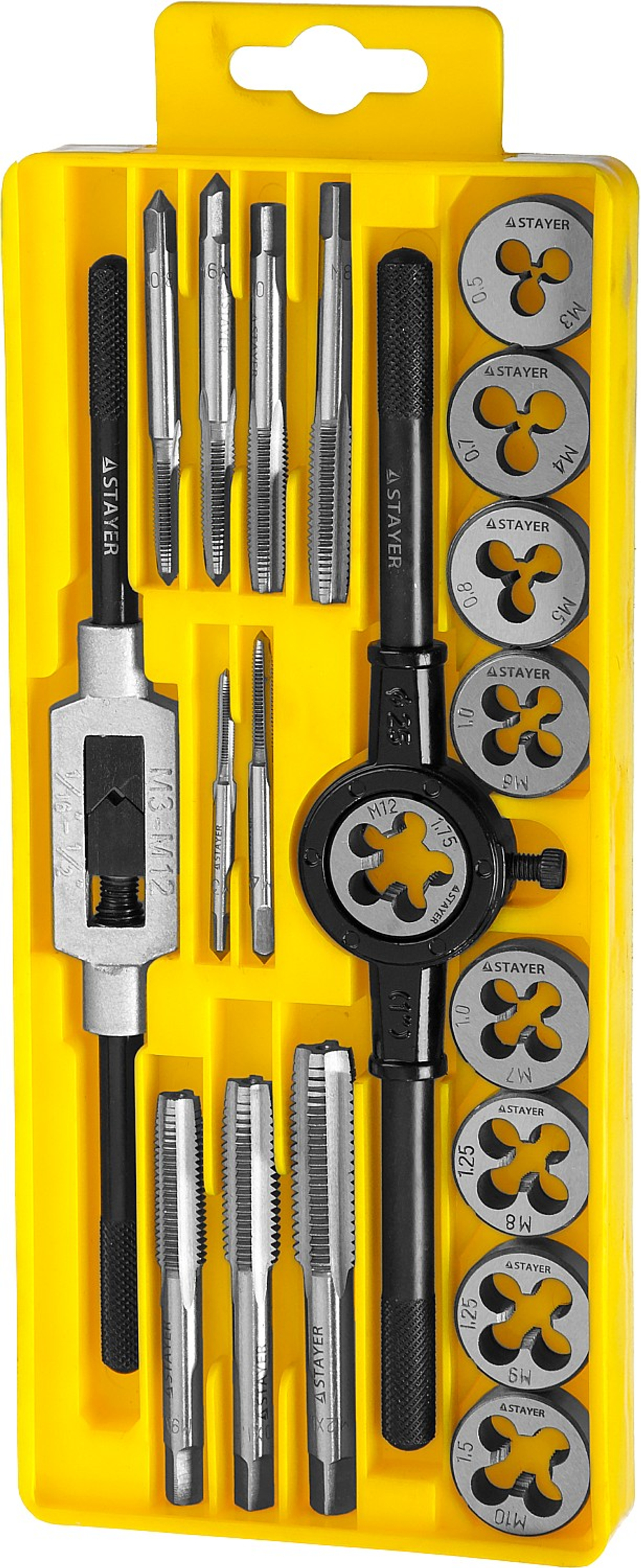 STAYER MaXCut, 20 предмета, легированная сталь, набор метчиков и плашек (28012-H20)