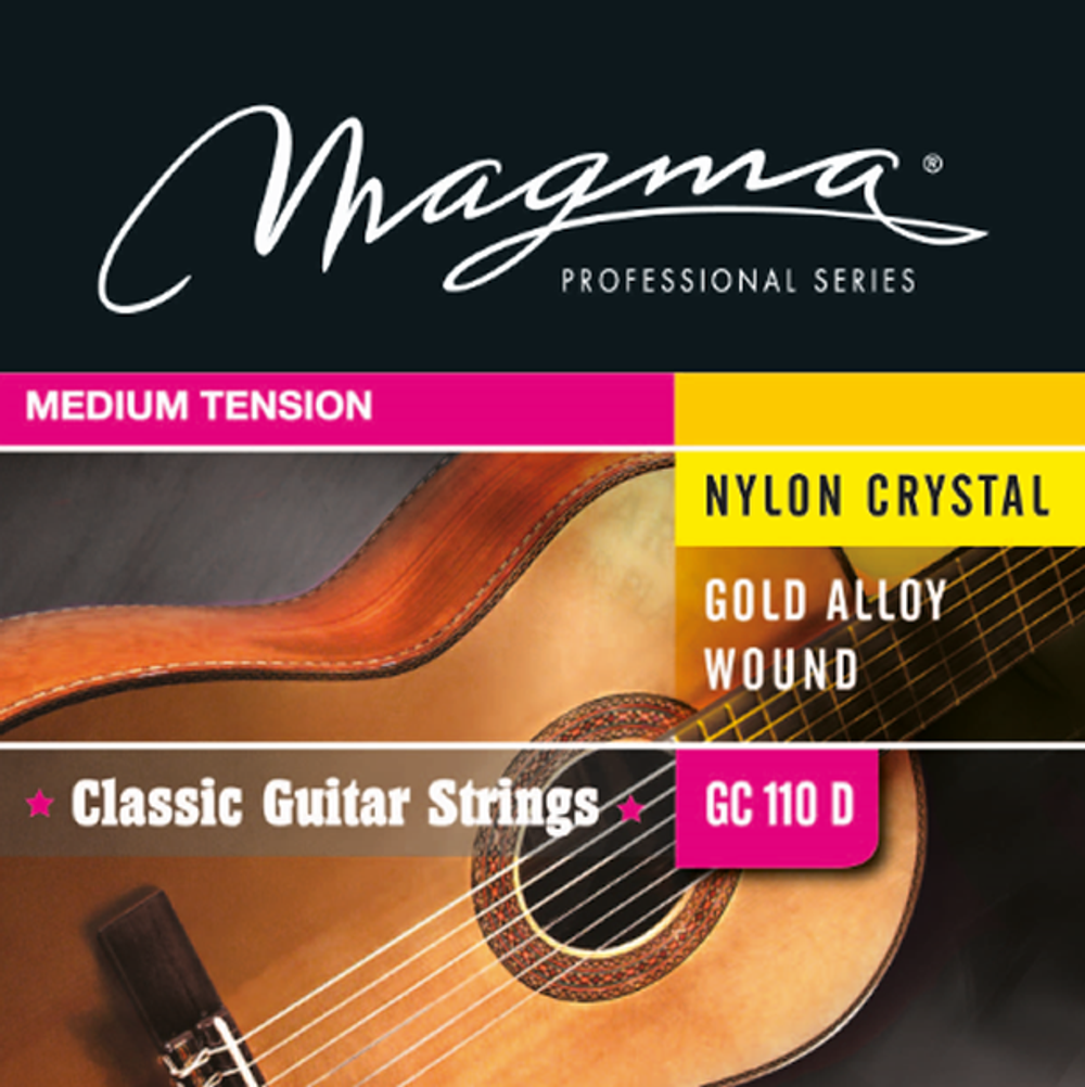Magma Strings GC110D - Струны для классической гитары, Серия: Nylon Crystal Gold Alloy Wound. Обмотка: позолоченая, Натяжение: Medium Tension.
