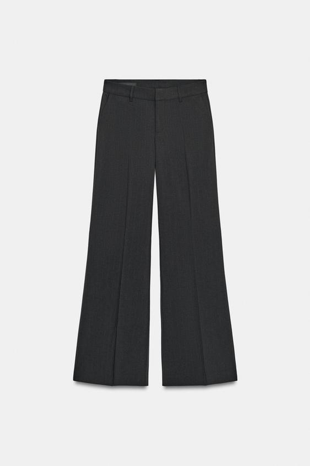 ZARA РАСКЛЕШЕННЫЕ БРЮКИ В ПОЛОСКУ С НИЗКОЙ ПОСАДКОЙ, ЧЕРНЫЙ/ОРАНЖЕВЫЙ