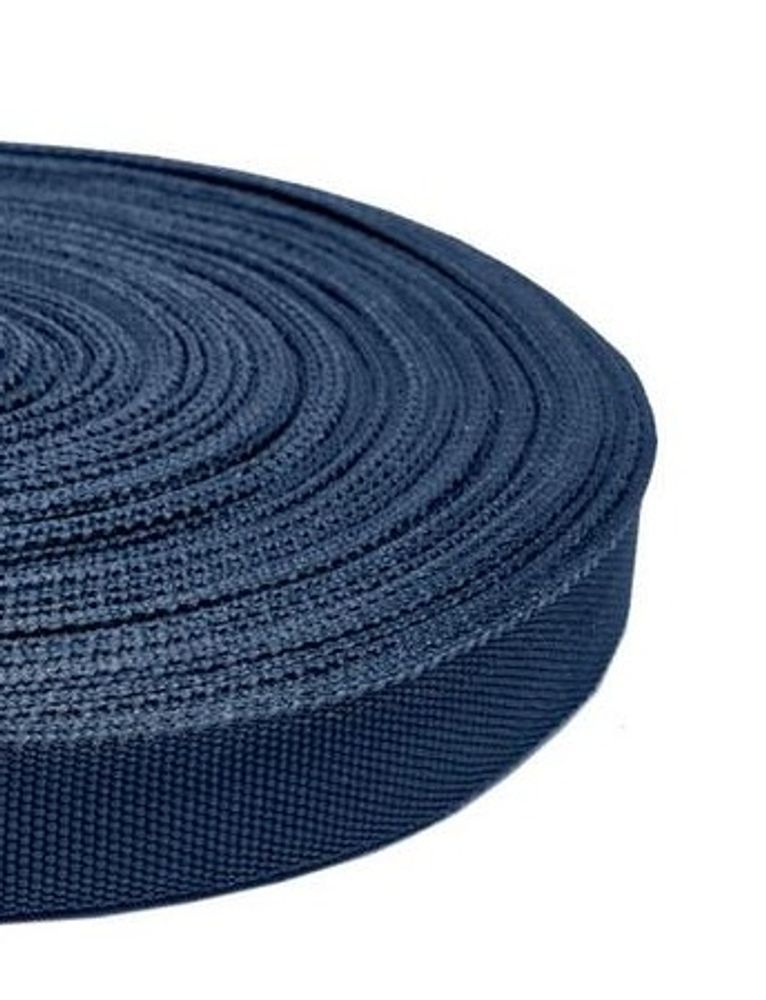 Лента окантовочная (стропа) 7,5 гр/м, ш. 22 мм, т.синий