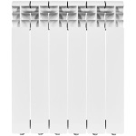 Радиатор алюминиевый ROMMER Profi 500 - 6 секций (подключение боковое, цвет белый)