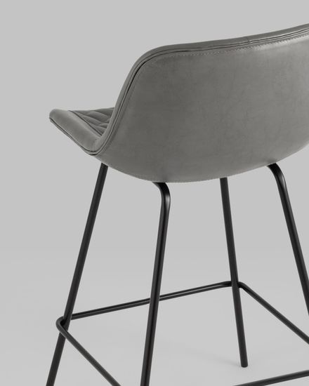 Стул полубарный Деймон экокожа серый