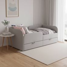 Кровать детская односпальная от 3-х лет 160х80 с бортиком и ящиком (капучино Беверли)