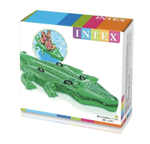 Надувная игрушка для плавания Крокодил 203х114 см Intex 58562, плот наездник матрас двухместный большой с ручками