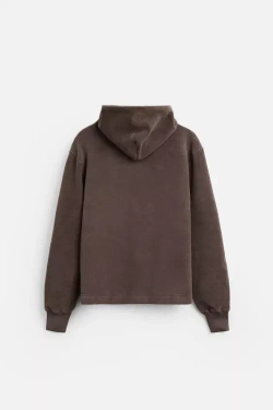 ZARA ТОЛСТОВКА ИЗ РЕЛЬЕФНОЙ ТКАНИ, КОРИЧНЕВЫЙ