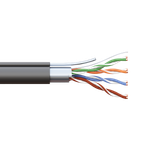 Кабель витая пара TERACOM PRO Cat.5E F/UTP 4 пары solid 24AWG с тросом сталь 1,2 мм оболочка LDPE цвет черный (катушка 305м) (305.00 шт.)