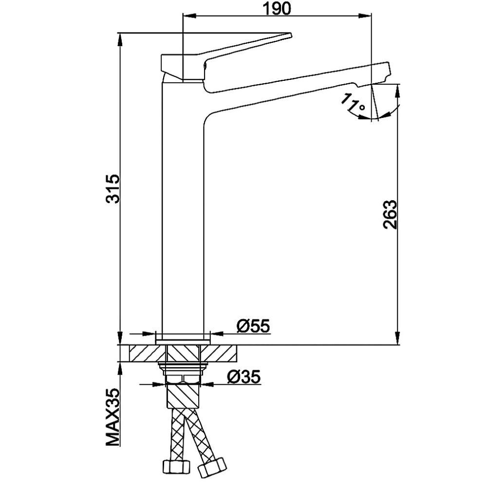 Смеситель для раковины, Frap, с картриджем, хром, F1061-1