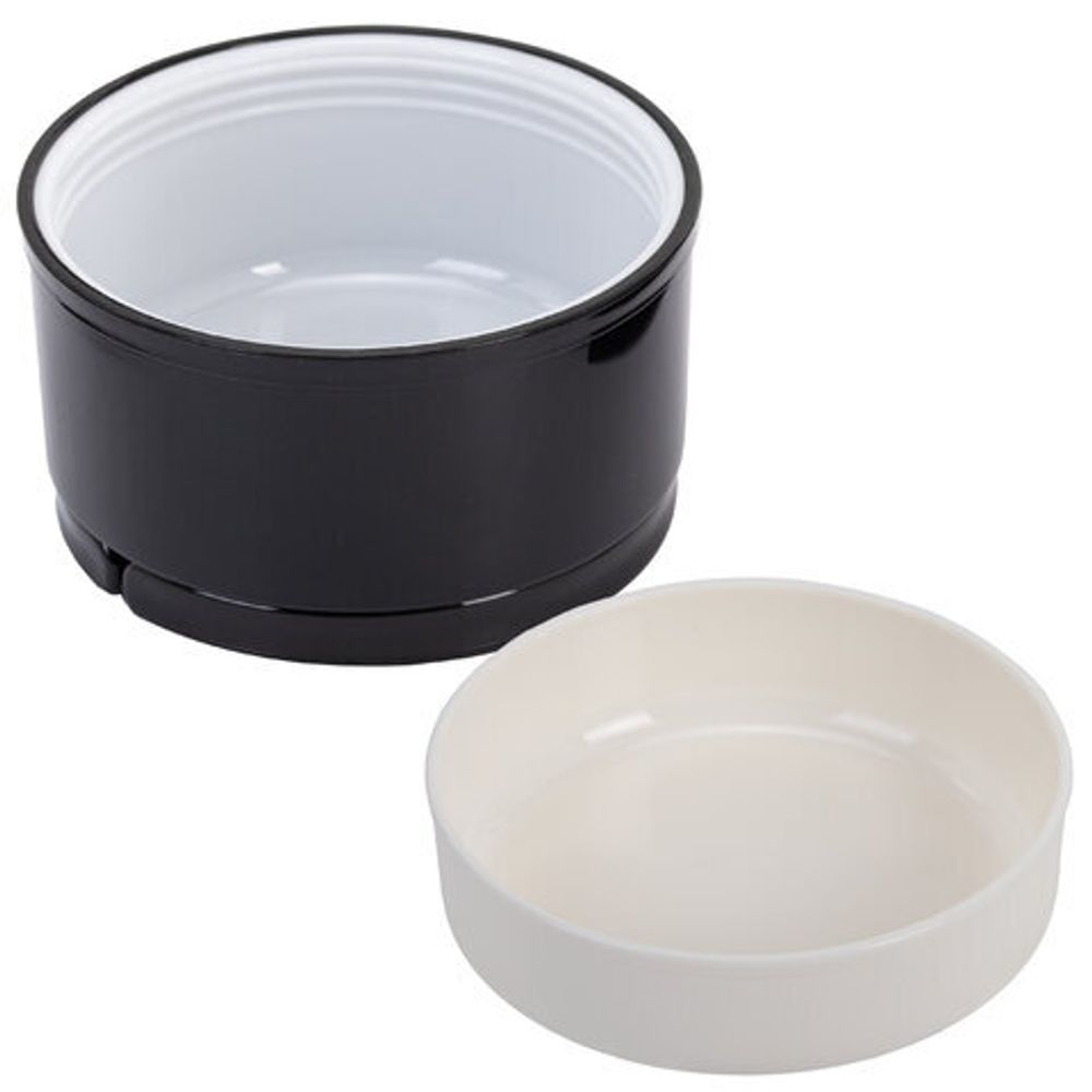 Термос 1 л для еды/напитков с широким горлом, BOOMHOUSE (БУМХАУС) LUNCH, нержавеющая сталь SUS304, черный, 700327