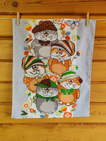 Набор кухонных полотенец, 3 шт , 45х60 см , вафельное