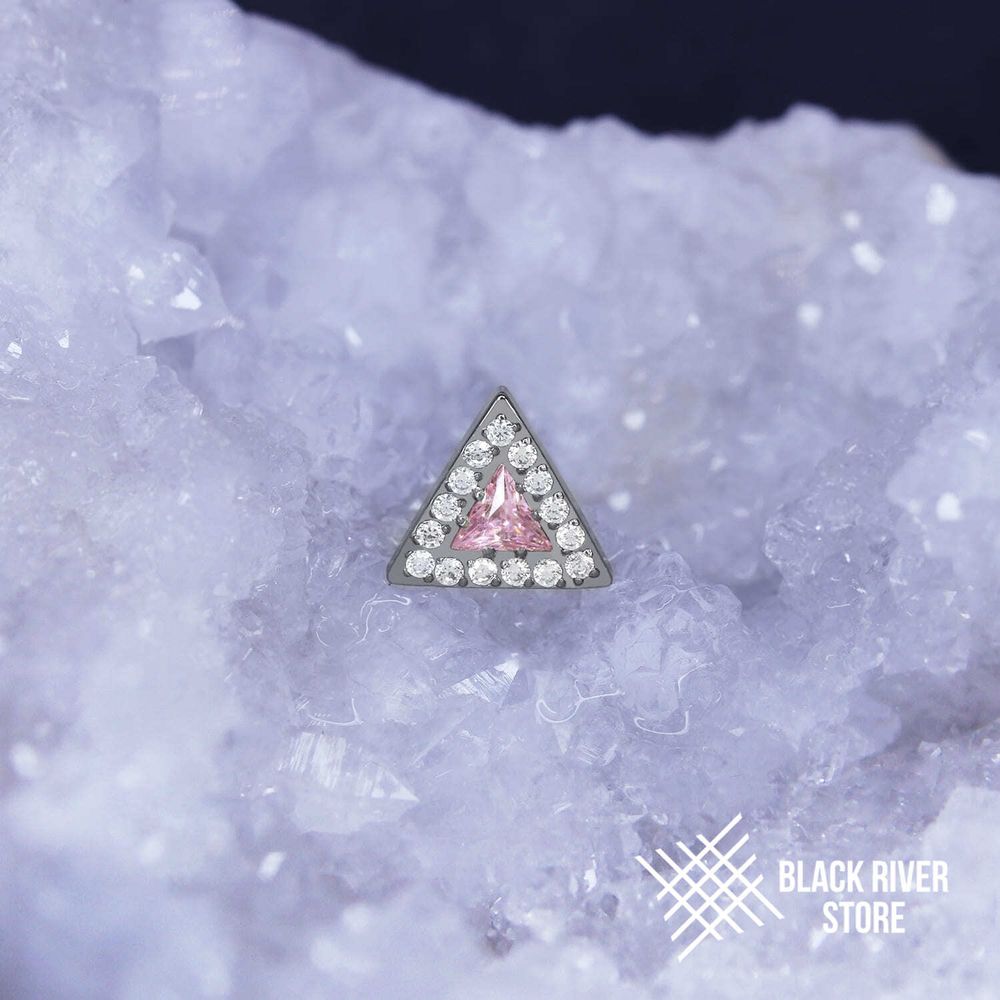 Shine Triangle Pink &amp; Crystal