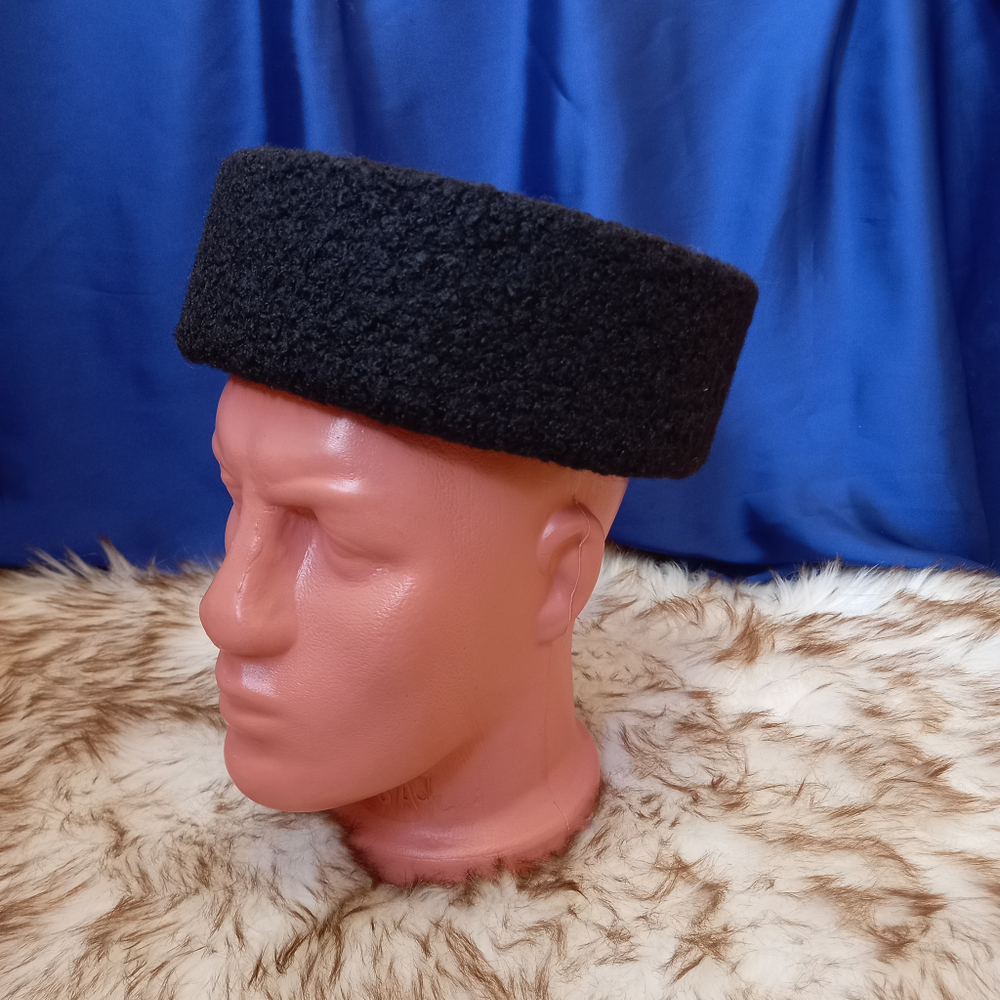 Низкая папаха Питерка уральского казачества, искусственый каракуль (УКМ)