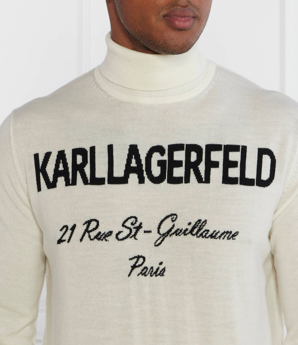 Хлопковый гольф knit Karl Lagerfeld - бежевый(655020 534399)