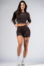 Шорты High-Waist Push-Up Shorts POWER 893 DARK BROWN
