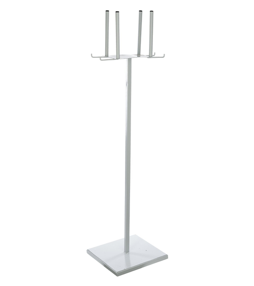 Стойка для пакетов, 4 вертикальных штыря, 2 крючка для навески