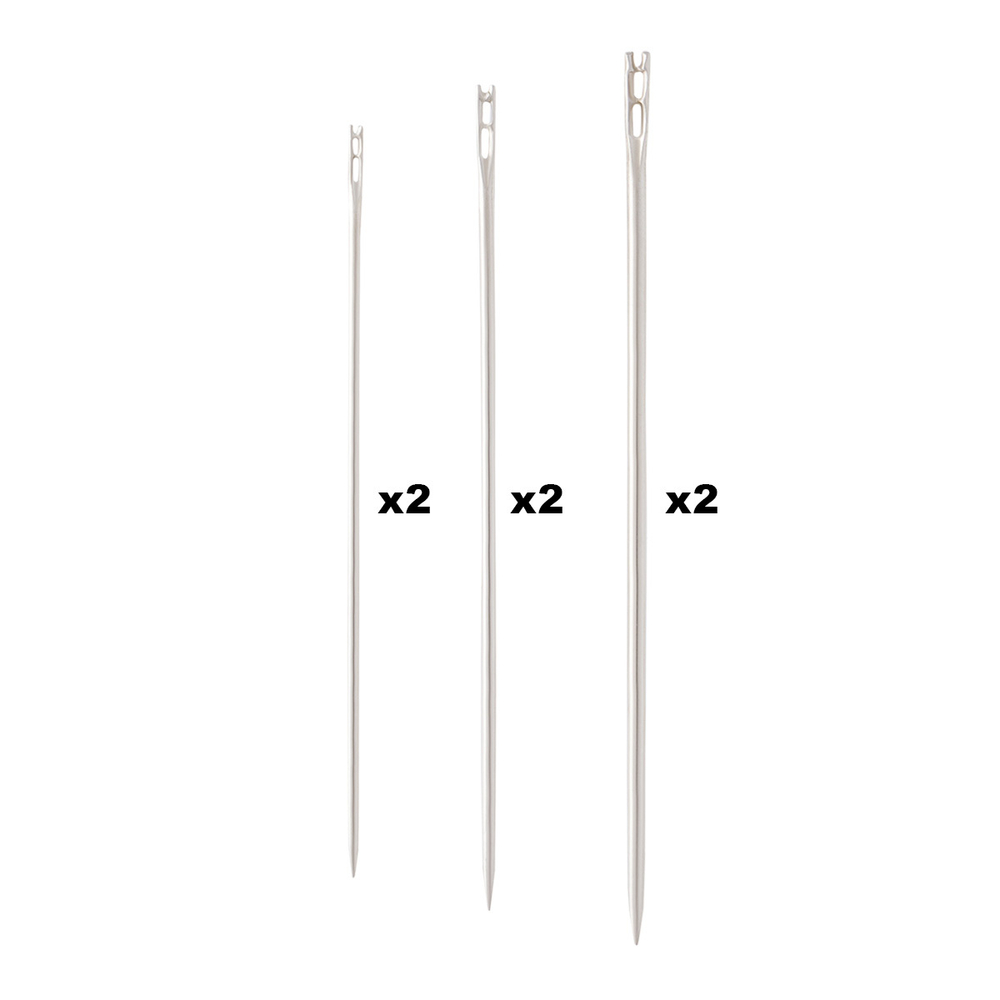 12301 (12801) Иглы ручные для шитья легковдеваемые, для слабовидящих Easy Threading № 4-8, 6шт, PONY