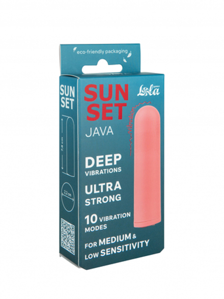 Перезаряжаемая Вибропуля Java Sunset Orange 9705-03lola