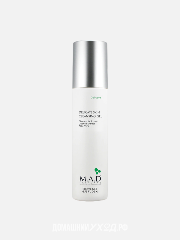 Очищающий гель для чувствительной кожи Delicate Skin Cleansing Gel, M.A.D Skincare, 200 мл