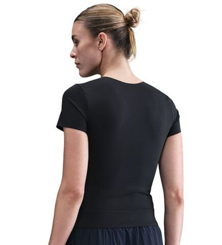 Женская теннисная футболка Nike Form Short Sleeve - black/smoke grey/dark smoke grey