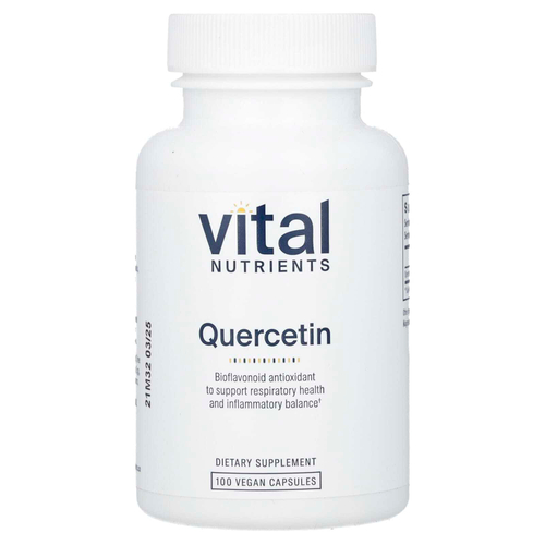 Vital Nutrients, кверцетин, 100 веганских капсул (250 мг в 1 капсуле)