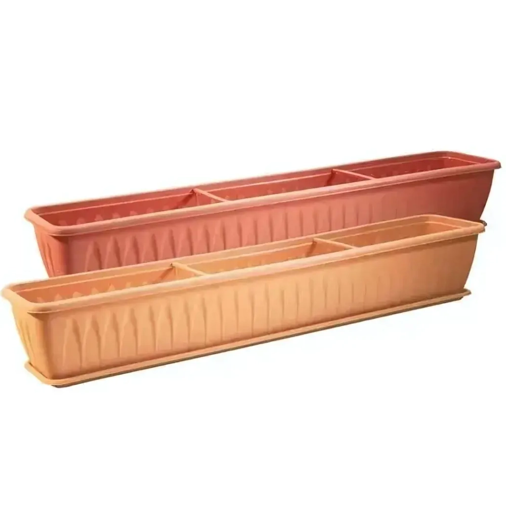 Балконный ящик АЛИЦИЯ 1000мм с поддоном Терракотовый 0,155,185х1м