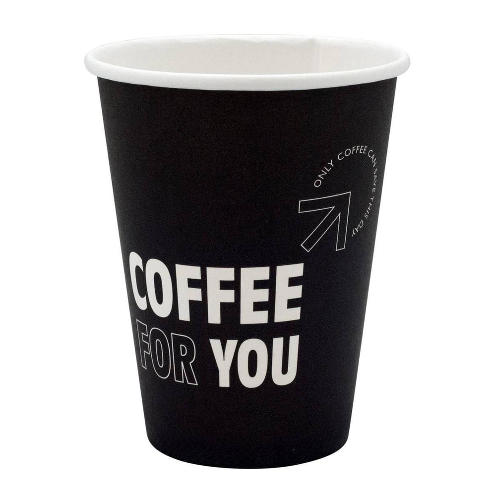 Бумажный стакан 350мл. COFFEE FOR YOU, 1000шт/кор. Есо рак