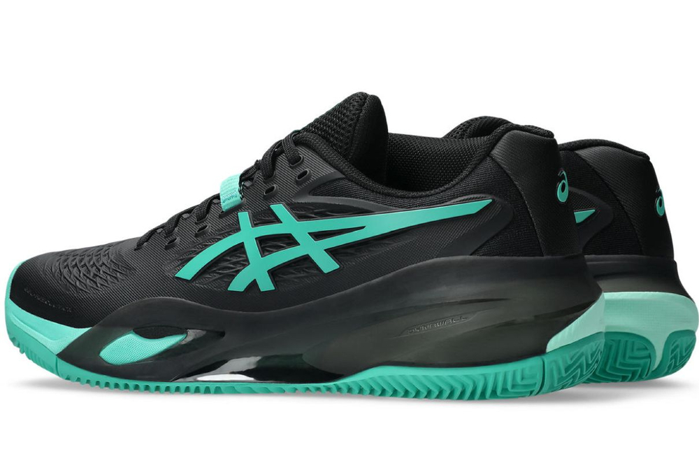 Мужские кроссовки теннисные Asics Gel-Resolution X Clay - black/aurora green
