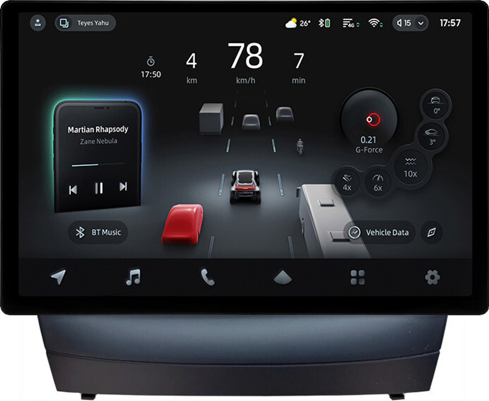 Магнитола для Hyundai iХ35, Tucson 2 2009-2015 (без штатного усилителя, рамка 9) - Teyes CC4-PRO монитор 13" 2K QLED на Android 13, Snapdragon 778G, 8+128, AI, CarPlay, DSP, 4G SIM-слот