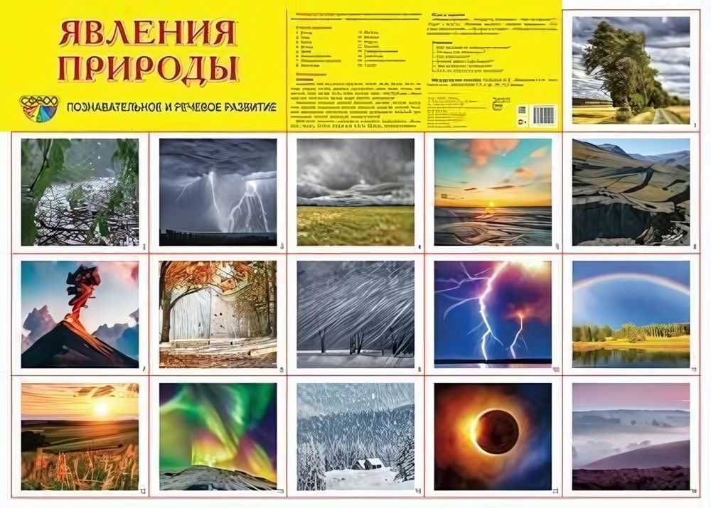 Плакат демонстрационный супер А2 &quot;Явления природы&quot; (Сфера)