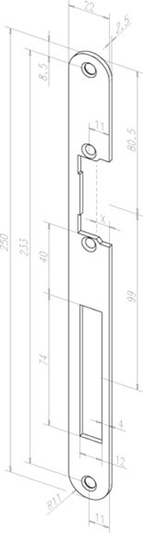 Плоская запорная планка 171