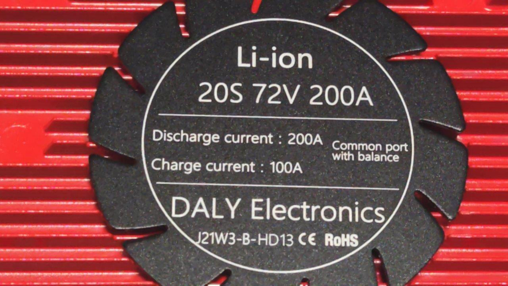 Плата контроля BMS Li-ion 20S 72V 200A