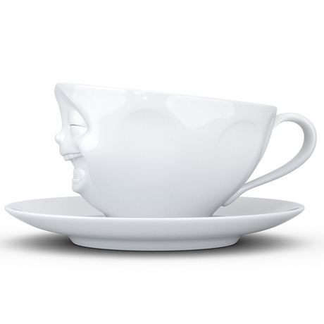 Чайная пара 200мл Tassen Laughing белая