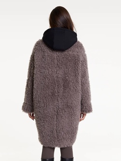 Шуба чебурашка из шерсти, SilverFox (арт. 969)