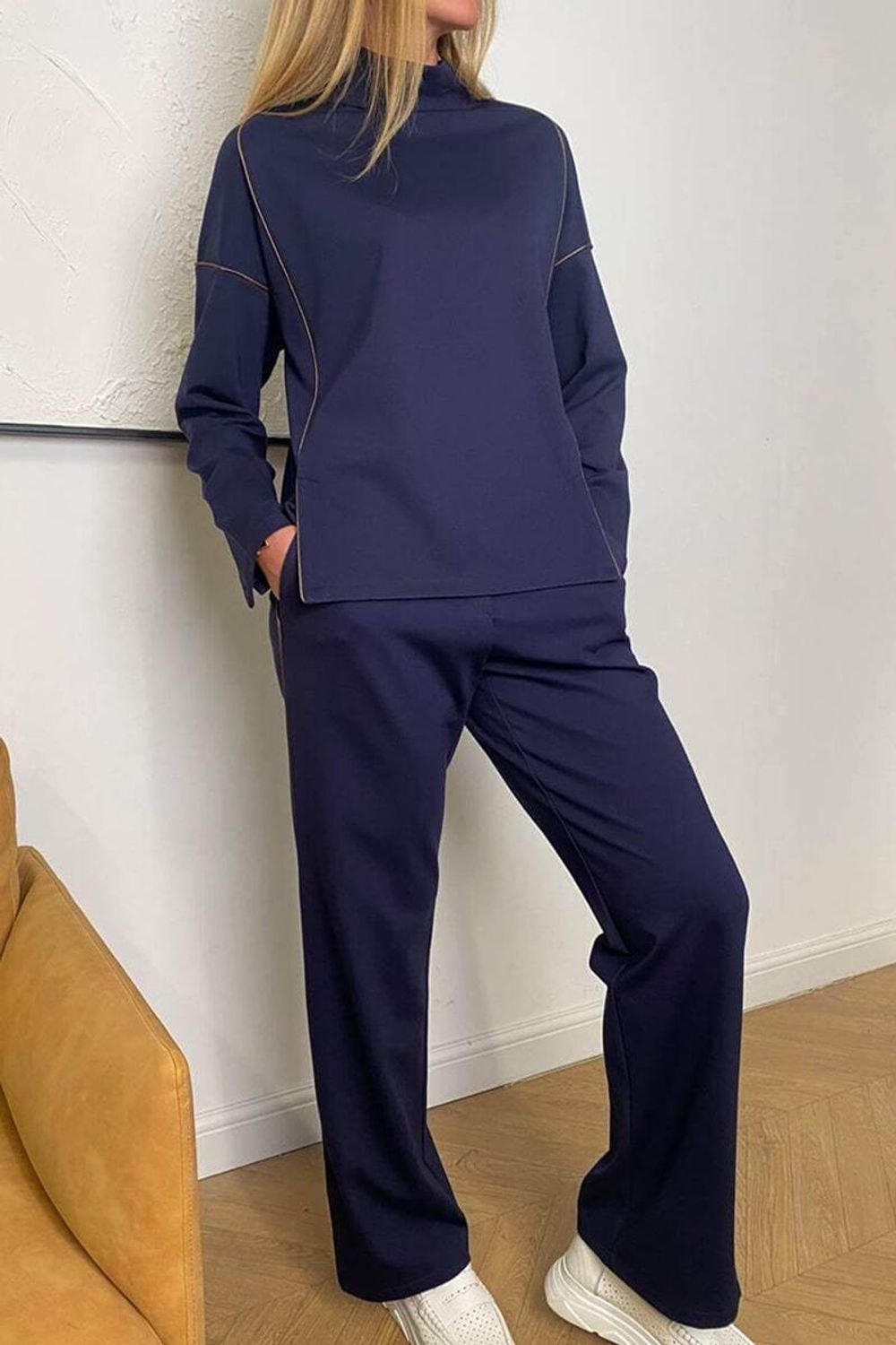 Брюки спортивные синие