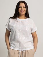 Блуза Таня (белая/бабочки) Б15708-20М LT Collection