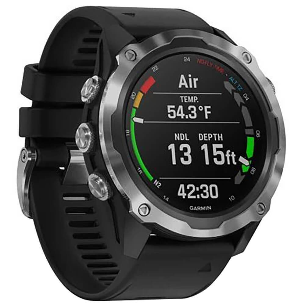 Умные часы Garmin Descent Mk2 стальные с черным ремешком 010-02132-10