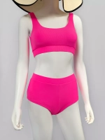 купальник раздельный в рубчик с шортами и топом