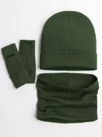 Шапка детская со снудом и митенками
