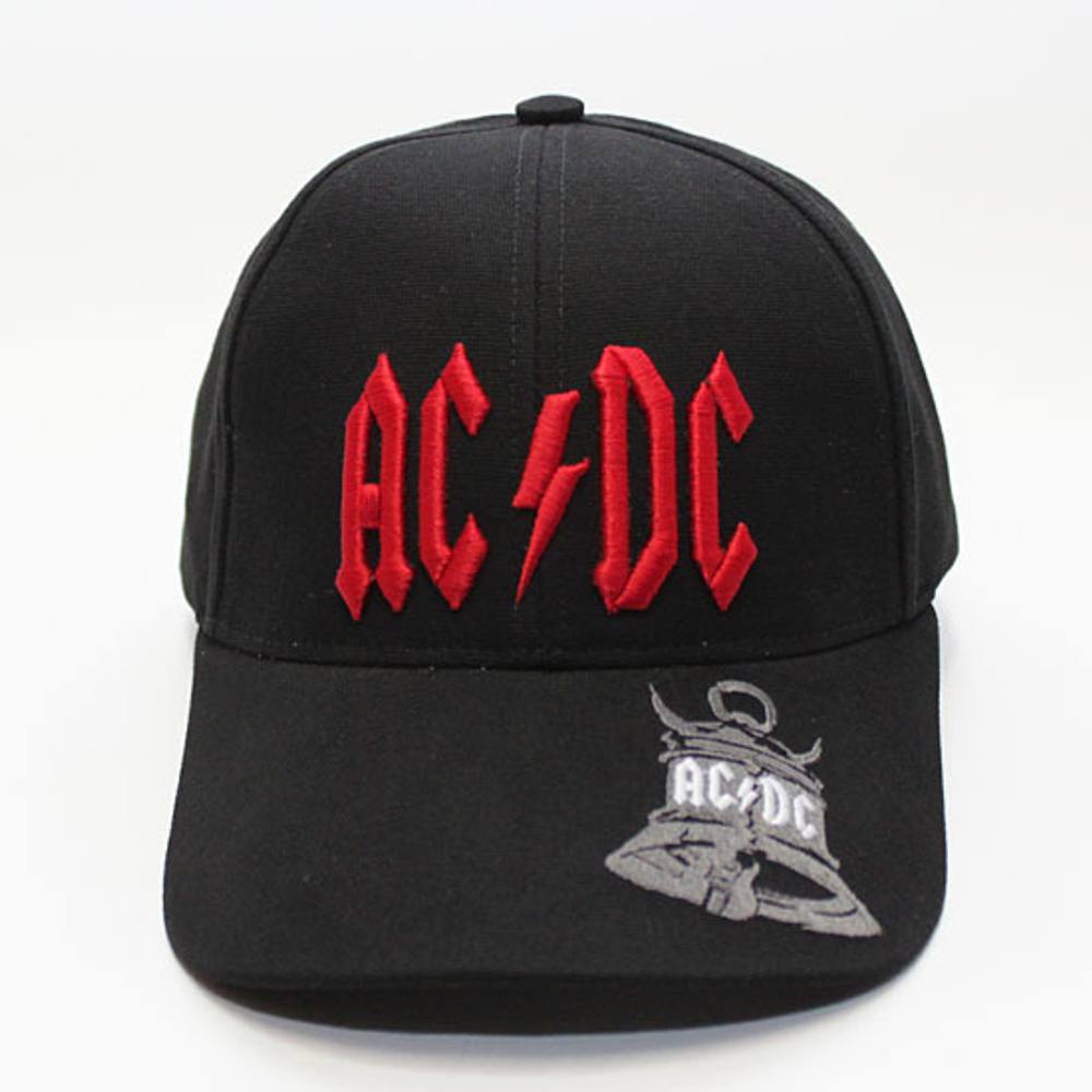 Бейсболка AC/DC колокол красная надпись