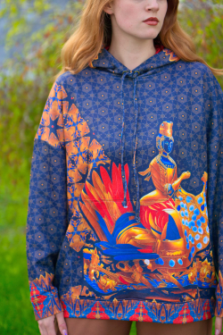 лубок "Рейтарша на курице"