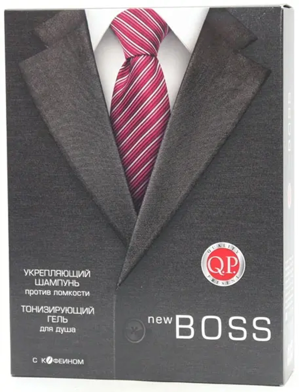 Подарочный набор Q.P.NEW BOSS (шампунь укрепляющий 250мл и гель для душа тонизирующий 250мл)